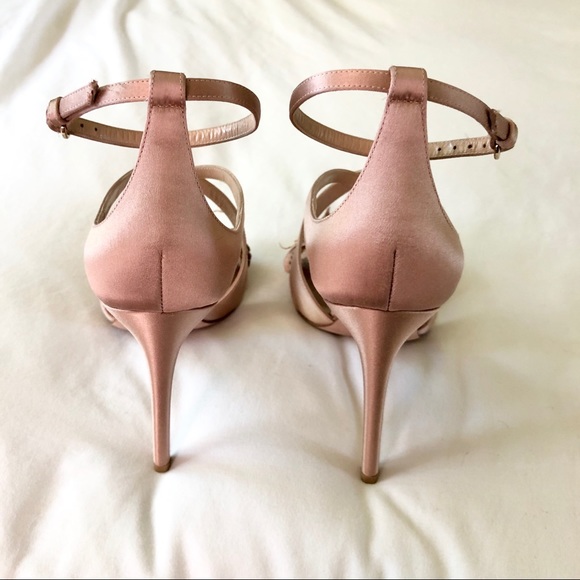 Valentino Garavani Snakeskin Flower Satin Heels - Picture 3 of 13